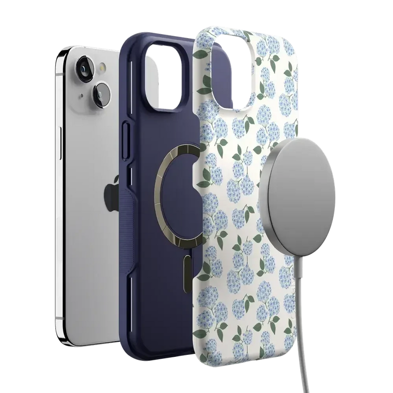 Nantucket Cottage | Blue Hydrangea Case iPhone Case get.casely 