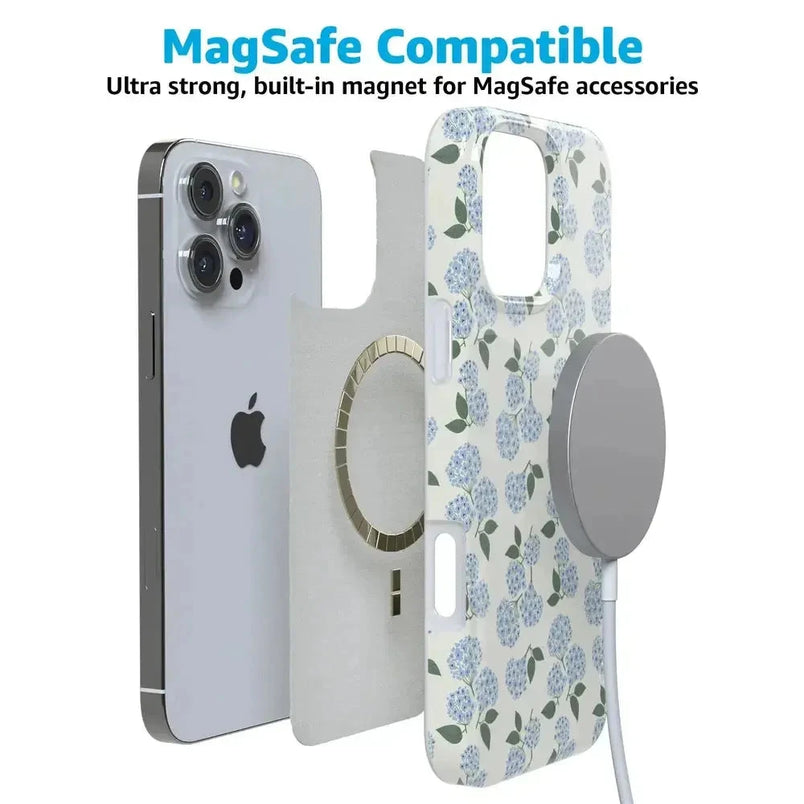 Nantucket Cottage | Blue Hydrangea Case iPhone Case get.casely 