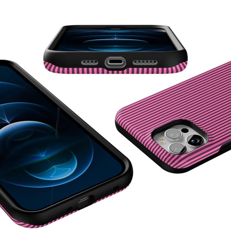 Stripes and the City | Pink & Purple Pinstripe Case