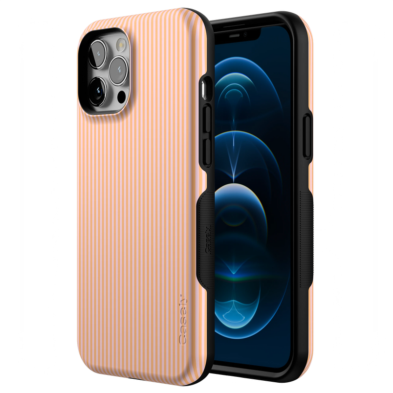 Stripes and the City | Orange & Pink Pinstripe Case