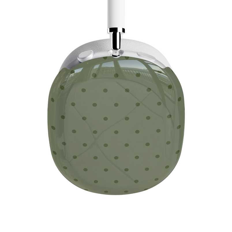On the Dot | Olive Green Polka Dot AirPods Max Case