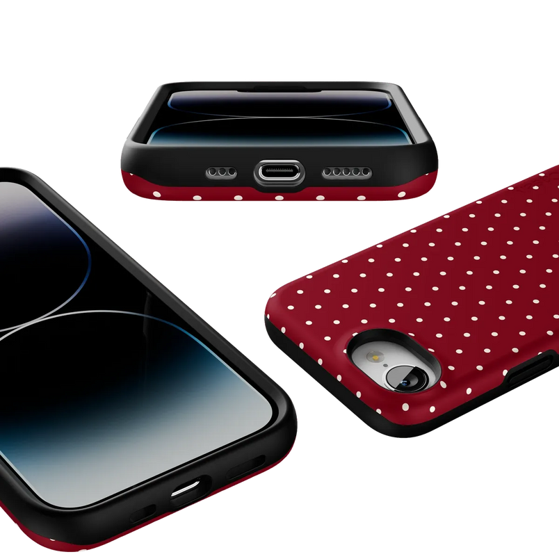 On the Dot | Maroon Polka Dot Case