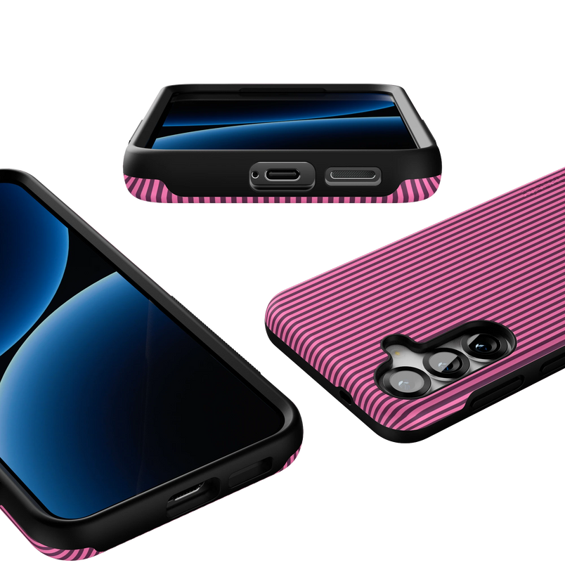 Stripes and the City | Pink & Purple Pinstripe Case