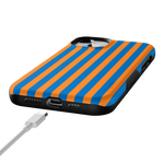 Go New York | Blue & Orange Stripes Case