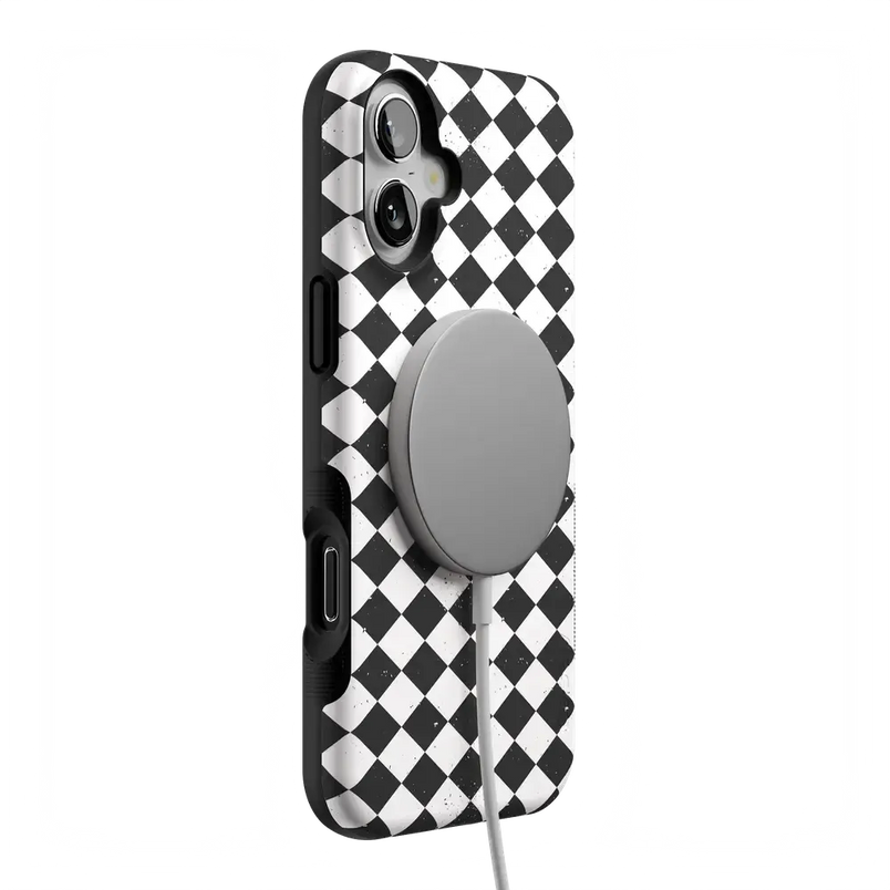 Salem's Hex | Black & White Checkered Case
