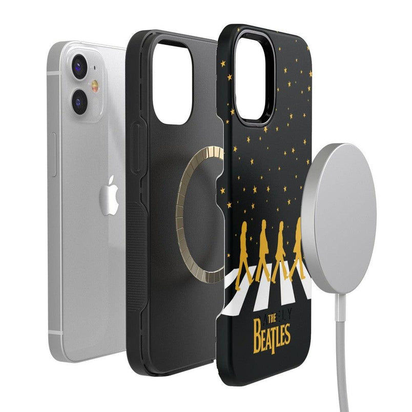 Night Walk | The Beatles Abbey Road Dual Image Case iPhone Case get.casely 