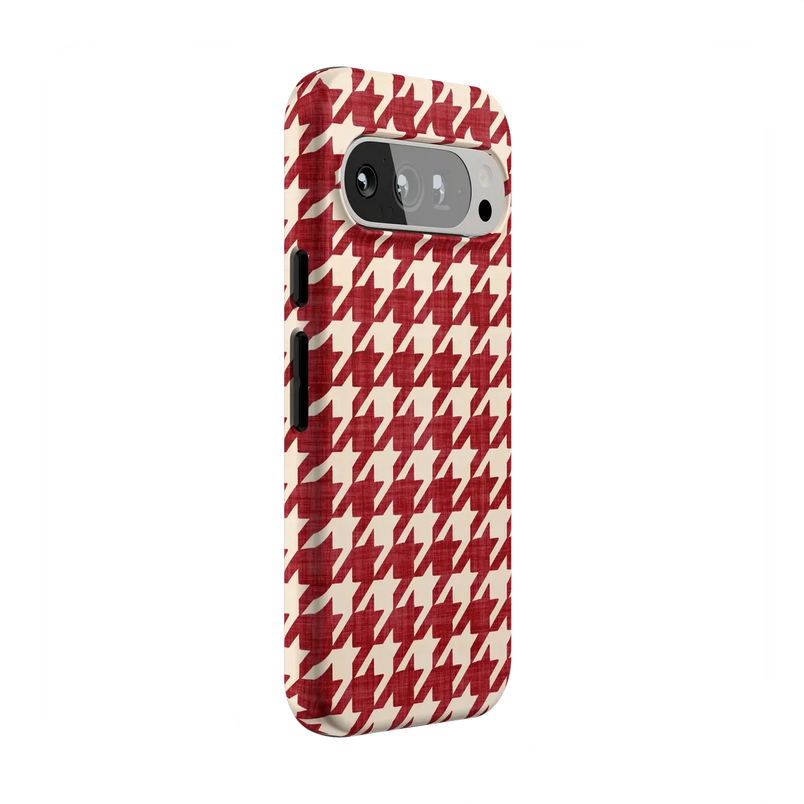 Scarlet Stitch | Red Houndstooth Case