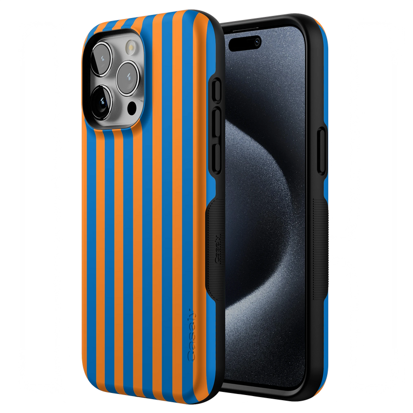 Go New York | Blue & Orange Stripes Case
