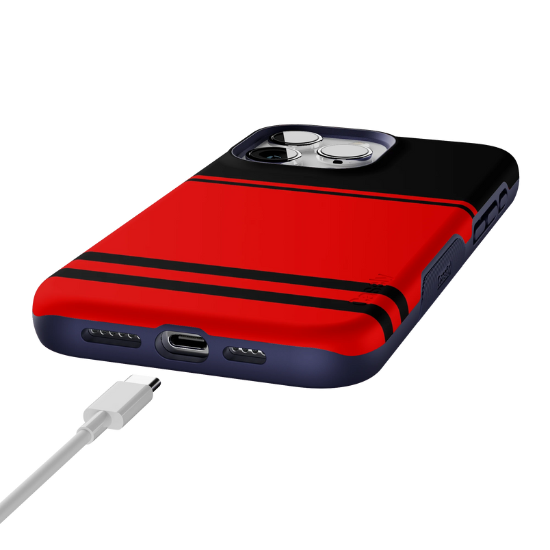 Storm Warning | Black & Red Stripes Case