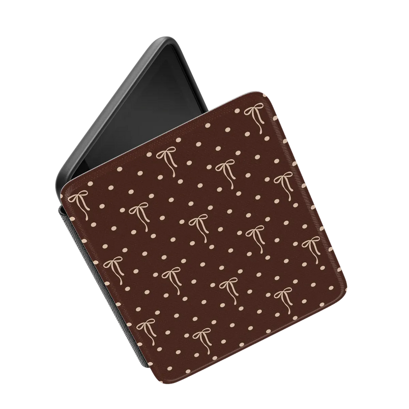 Teddy Bows | Brown Polka Dot Kindle Case