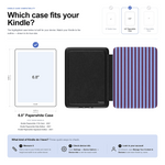 Perfect Stripes | Purple & Blue Stripes Kindle Case