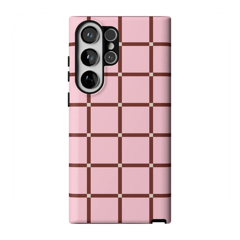 Uptown Gridlock | Pink Checkerboard Case