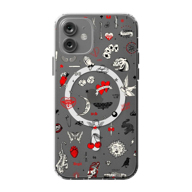 Not a Phase | Clear Flash Tattoo Case iPhone Case get.casely Classic + MagSafe® iPhone 12 Pro