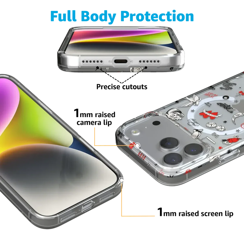 Not a Phase | Clear Flash Tattoo Case iPhone Case get.casely