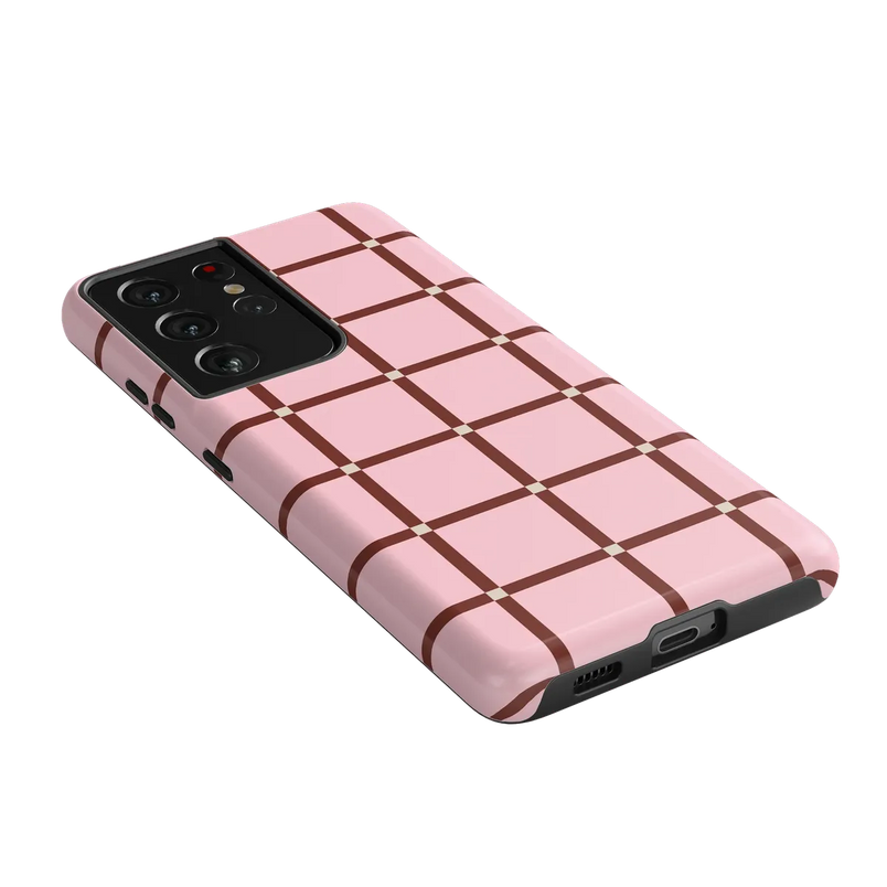 Uptown Gridlock | Pink Checkerboard Case