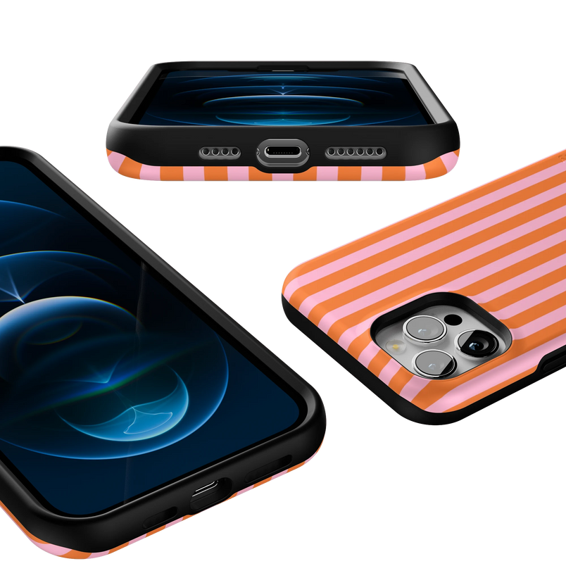 Perfect Stripes | Orange & Pink Stripes Case