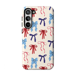 American Girlie | Red White & Blue Bows Case - Galaxy S23 Plus
