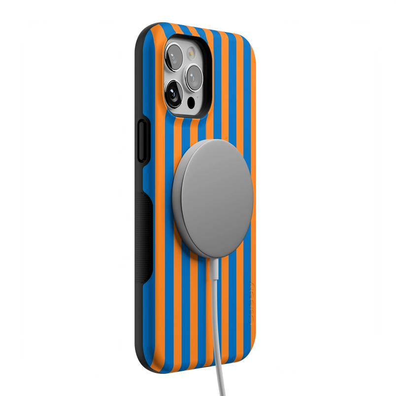 Go New York | Blue & Orange Stripes Case