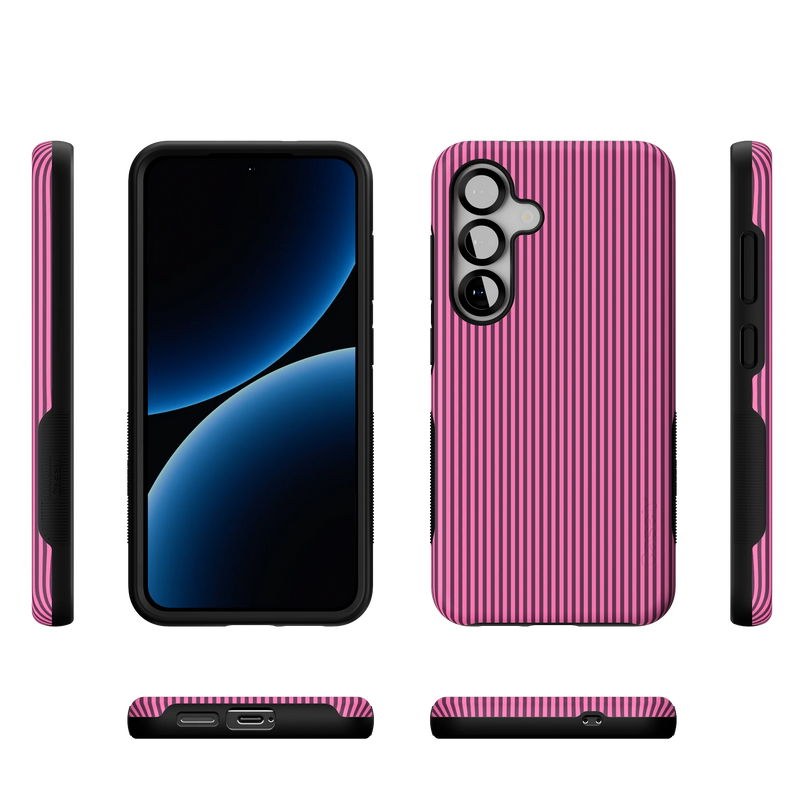 Stripes and the City | Pink & Purple Pinstripe Case