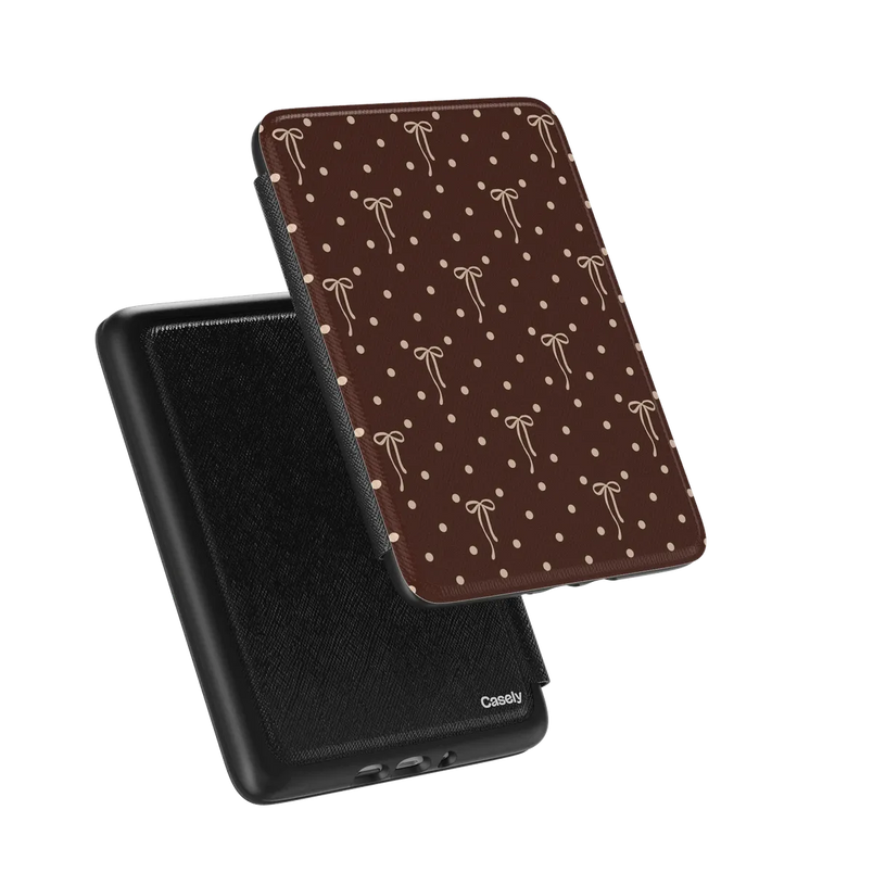 Teddy Bows | Brown Polka Dot Kindle Case