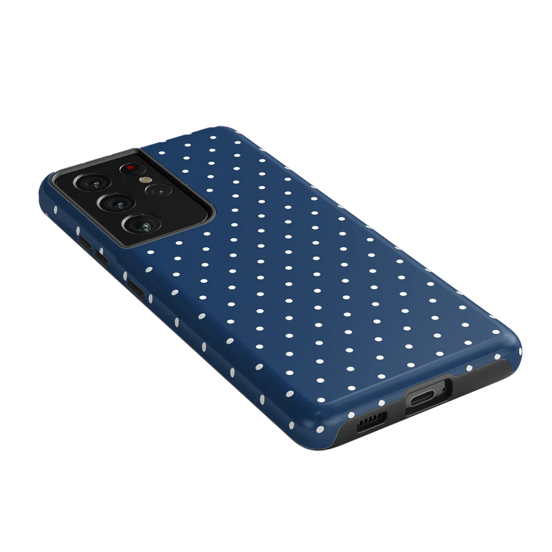 On the Dot | Navy Polka Dot Case