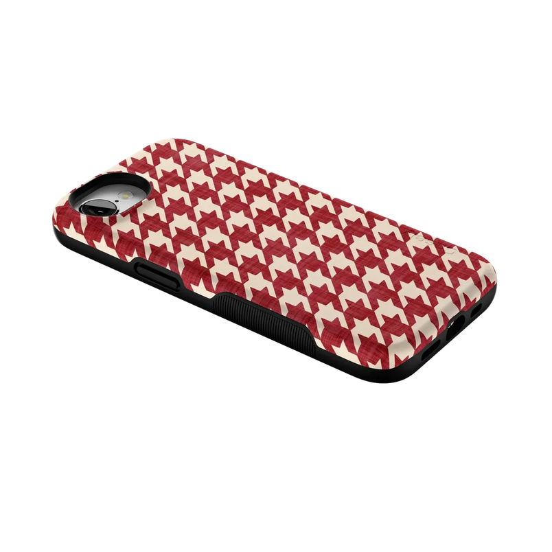 Scarlet Stitch | Red Houndstooth Case