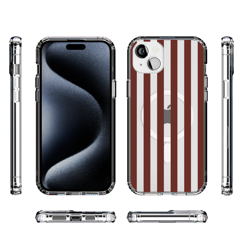 Sunday in Brooklyn | Burgundy Stripes Case