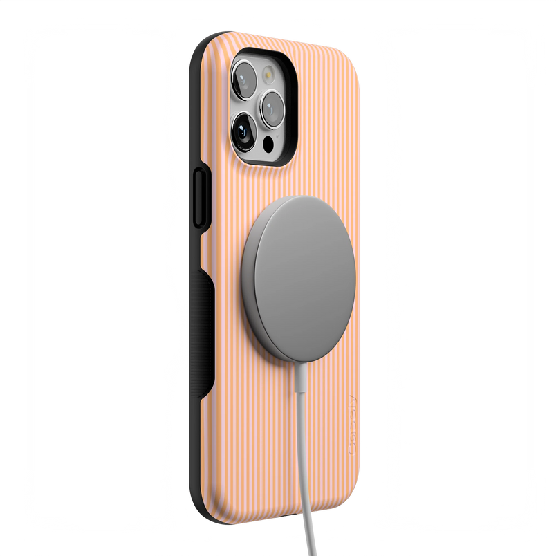Stripes and the City | Orange & Pink Pinstripe Case