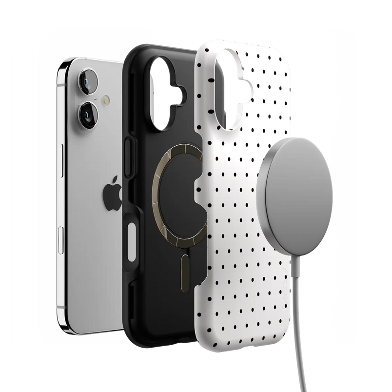 On the Dot | White Polka Dot Case