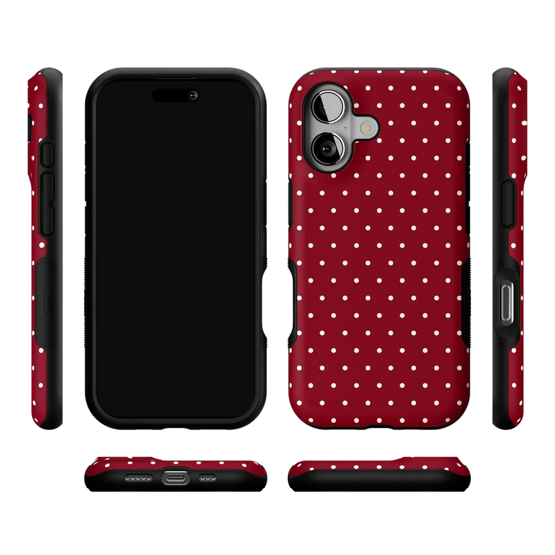 On the Dot | Maroon Polka Dot Case