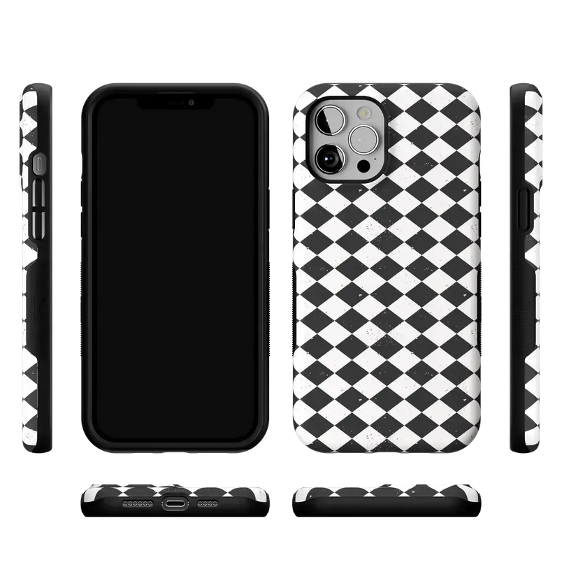 Salem's Hex | Black & White Checkered Case