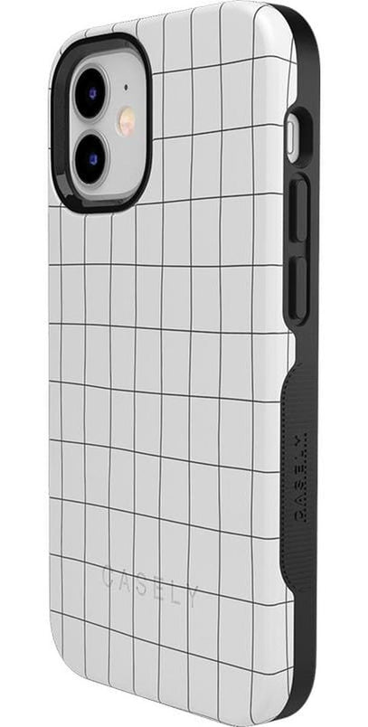 Off the Grid | White & Black Lined Case iPhone Case get.casely 
