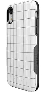 Off the Grid | White & Black Lined Case iPhone Case get.casely 