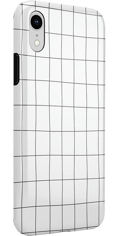 Off the Grid | White & Black Lined Case iPhone Case get.casely 