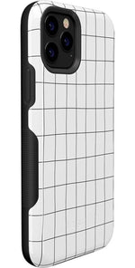 Off the Grid | White & Black Lined Case iPhone Case get.casely 