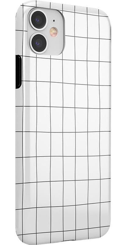Off the Grid | White & Black Lined Case iPhone Case get.casely 