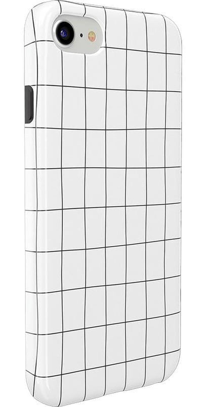 Off the Grid | White & Black Lined Case iPhone Case get.casely 