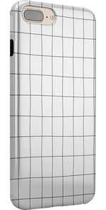 Off the Grid | White & Black Lined Case iPhone Case get.casely 