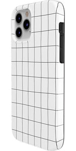 Off the Grid | White & Black Lined Case iPhone Case get.casely 
