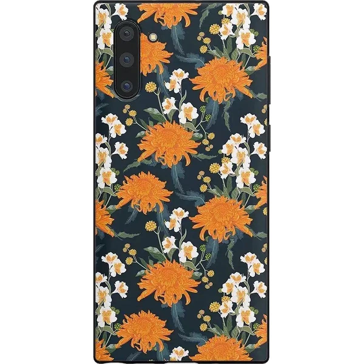 Off Tropic Floral Exotic Orange Flower Samsung Case - Thumbnail 2