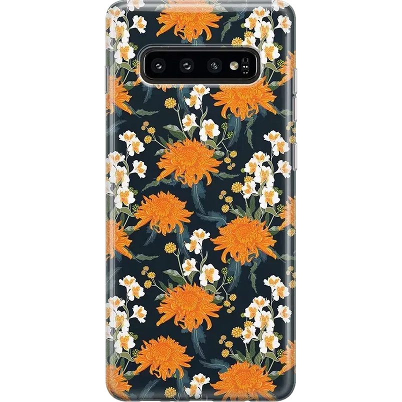 Off Tropic Floral | Exotic Orange Flower Samsung Case Samsung Case get.casely Classic Galaxy S10 