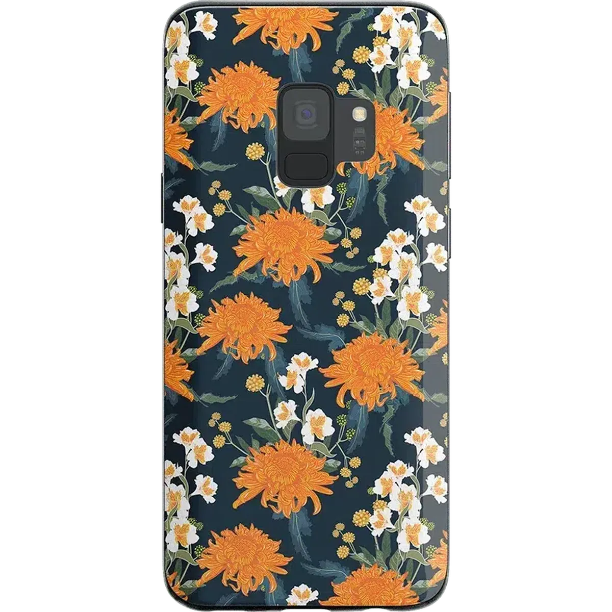 Off Tropic Floral Exotic Orange Flower Samsung Case - Thumbnail 3