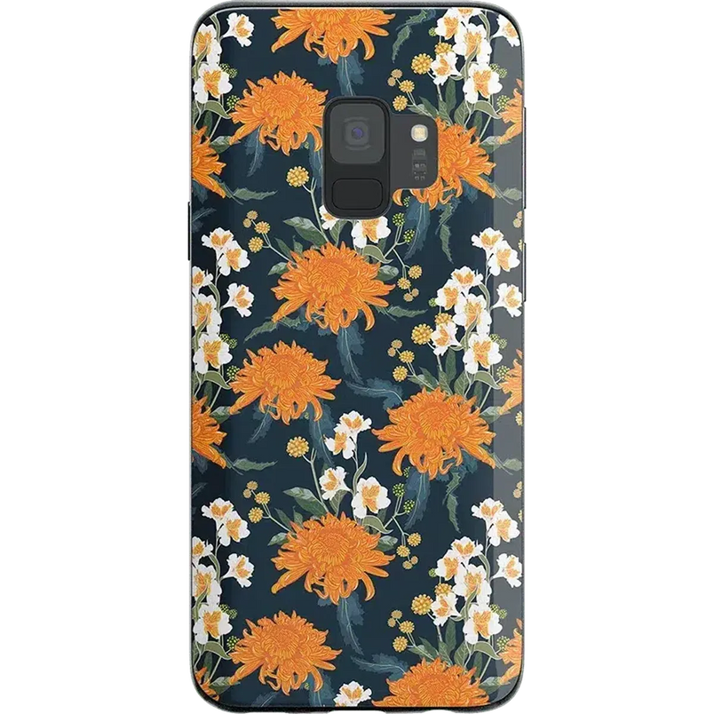 Off Tropic Floral | Exotic Orange Flower Samsung Case Samsung Case get.casely Classic Galaxy S9 Plus 