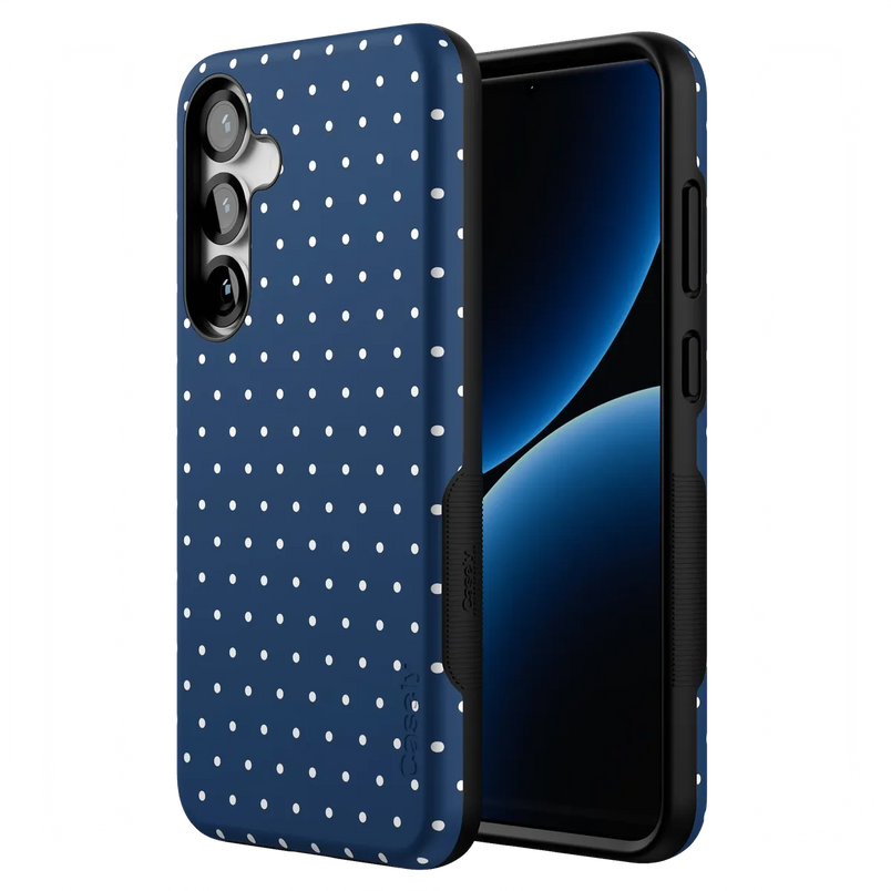 On the Dot | Navy Polka Dot Case