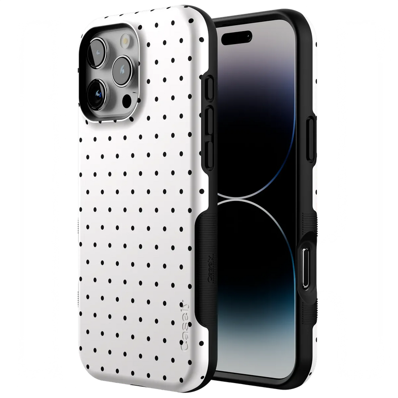 On the Dot | White Polka Dot Case
