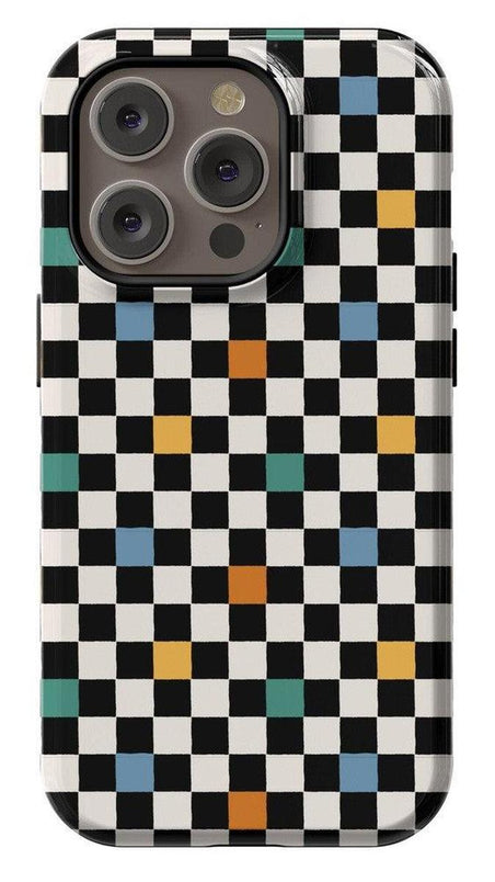 Old Skool | Retro Checkerboard Case iPhone Case get.casely Essential + MagSafe® iPhone 15 Pro 