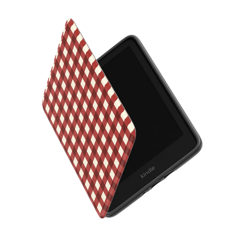Checked Twice | Red Plaid Kindle Case