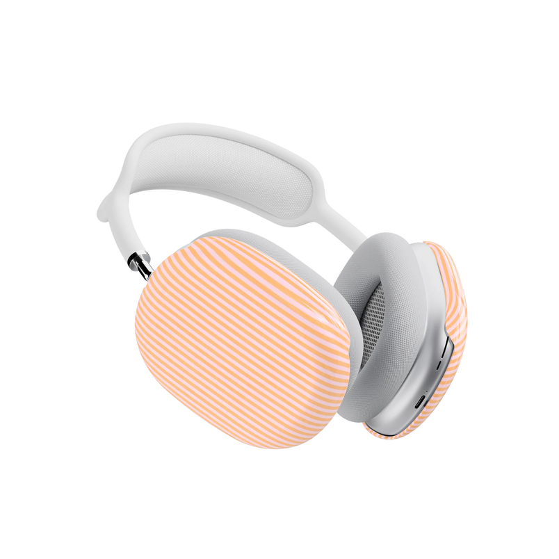 Stripes and the City | Orange & Pink Pinstripe AirPods Max Case