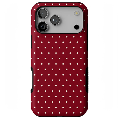 On the Dot | Maroon Polka Dot Case
