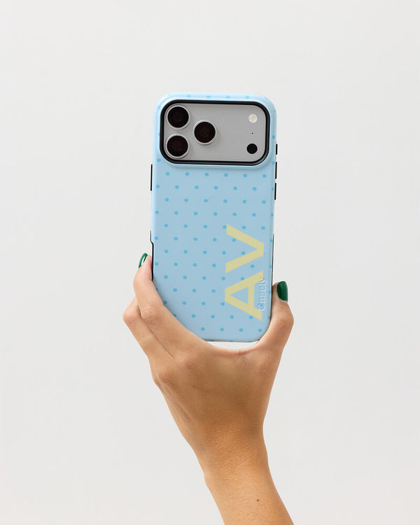 On the Dot | Blue Monochrome Polka Dot Case